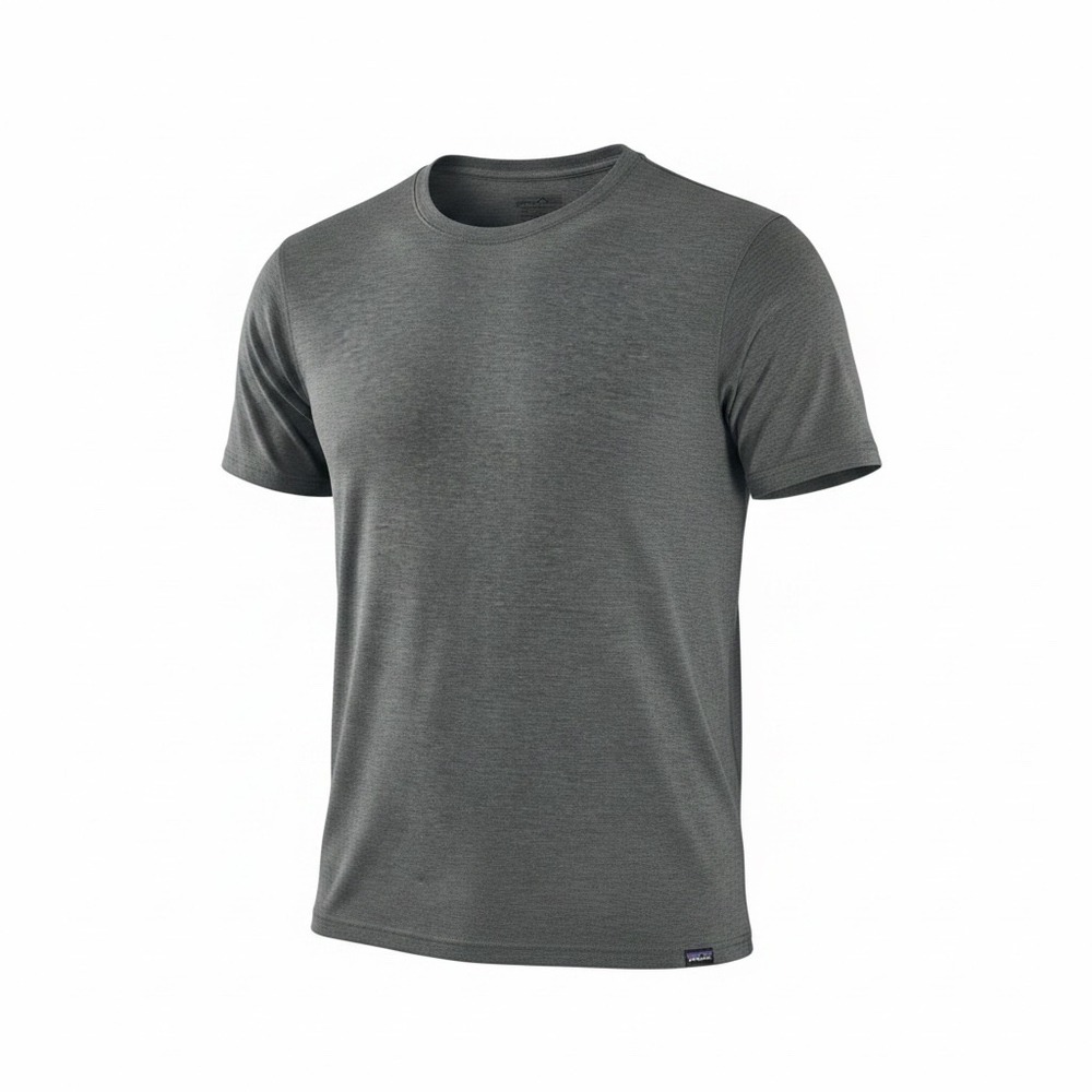 Patagonia Capilene Cool Trail Shirt L Gray Short Sleeve Technical Gorpcore Tee